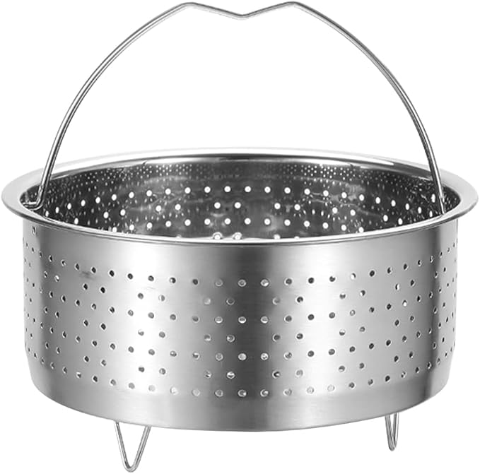 UPKOCH Stainless Steel Vegetable Steamer Basket for Cooking, 6.88 Inch Steaming Basket for Pot, Dumplings, Veggies, Rice, Seafood, Home and Restaurant Use