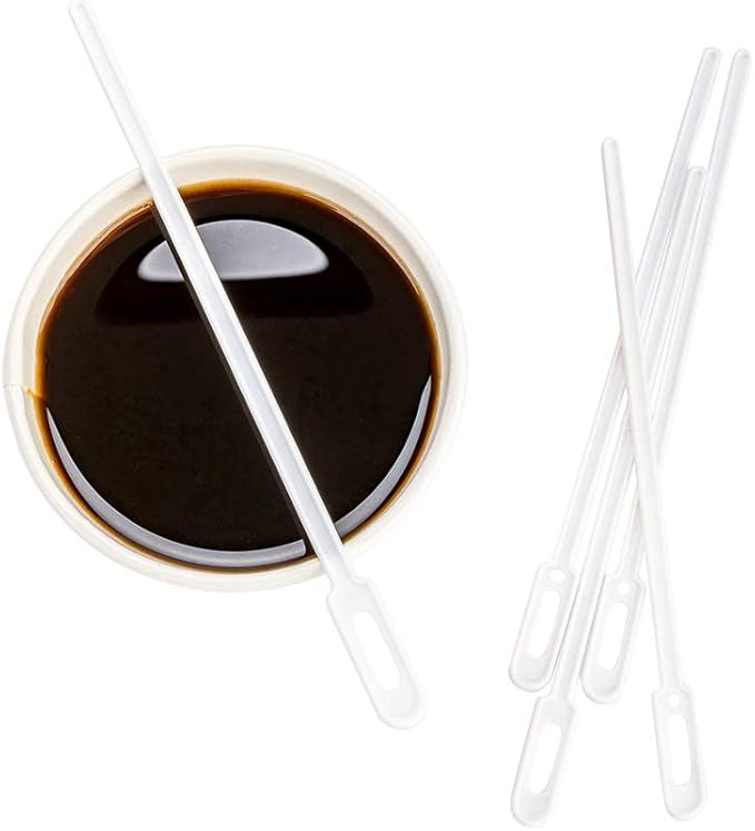 Restaurantware-5.8 Inch Coffee Stirrers, 100 Disposable Coffee Stirring Sticks - Unique Keyhole Design, For Hot And Cold Drinks, White PS Plastic Plastic Stir Sticks, For Coffees and Cocktails,