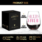 21st Birthday Wine Glass, RIP FAKE ID 21st Birthday Gifts for Her, Funny Gift Ideas for Sister, Friend, Coworker,BFF, Women,Daughter-117