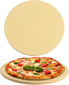 homEdge Pizza Stone Set, Heavy Duty Round Cordierite Baking Stone for Bread, Pizza, Thermal Shock Resistant Cooking Stone for Oven and Grill-15 Inches (Diameter)