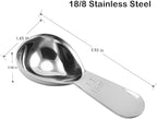 4 Pieces Coffee Scoop Stainless Steel Coffee Scoops Short Handle Tablespoon Measuring Spoons for Coffee Tea Sugar Flour (Silver)