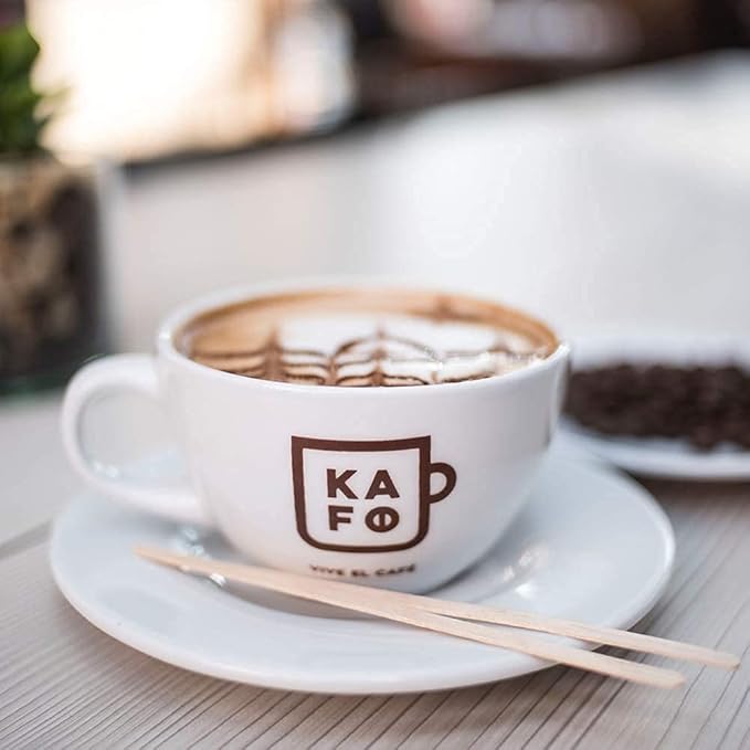 JoyRay Pack 100 5.5-Inch Bamboo Coffee Stirrers, Disposable Beverage Stirrers Sticks Eco Friendly Biodegradable Stir Sticks for Tea,Hot or Cold Beverages.(Glass not Included)