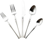 Gugrida Unique & Beautiful Flatware Set - 20 Piece Iridescent Silverware Sets | 18/10 Stainless Steel Reusable Cutlery Set | Utensils Service For 4 with Dessert Fork, Knife, Spoon, Dinner Fork