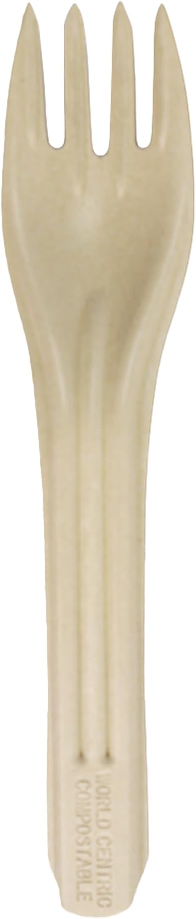 World Centric Compostable NoTree 6" Paper Fork - FSC Certified with a Heat-Tolerant Coating - 1000 Pack