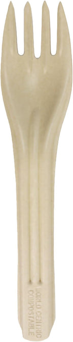 World Centric Compostable NoTree 6" Paper Fork - FSC Certified with a Heat-Tolerant Coating - 1000 Pack
