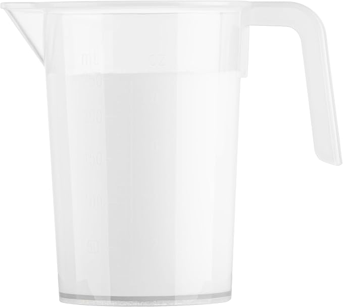 Restaurantware Measuring Cups, 8 Ounce Pack of 10 Conical Spout Baking Measuring Cups, Liquid Scaling Vessel with I-Beam Handle, Embossed Graduations, Clear, Break and Crack Resistant for Baking