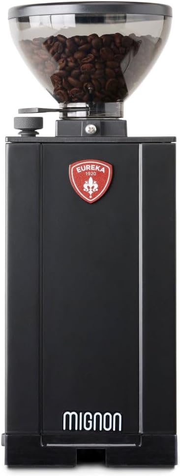 Eureka Mignon Crono Brew Coffee Grinder, 150g, 50mm Steel Burrs, Timer (Black)