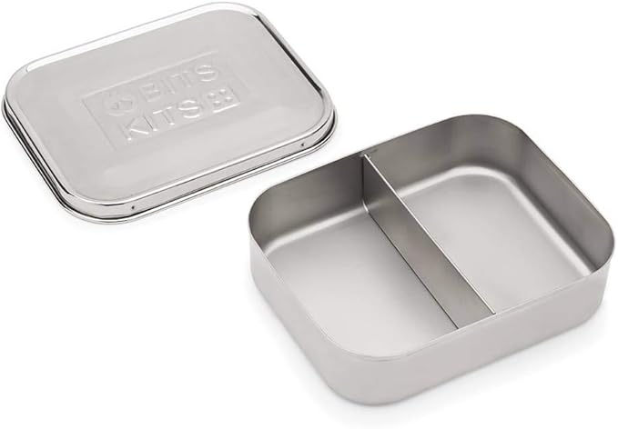 Stainless Steel Bento Box Lunch and Snack Container for Kids and Adults, 2 Sections