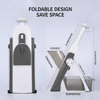 5-in-1 Safe Mandoline Slicer – Compact Foldable Vegetable & French Fry Cutter Mandoline Food Slicer Adjustable Thickness from 0.1 to 8mm for Kitchen, Ideal for Fruits, Vegetables, and Potatoes