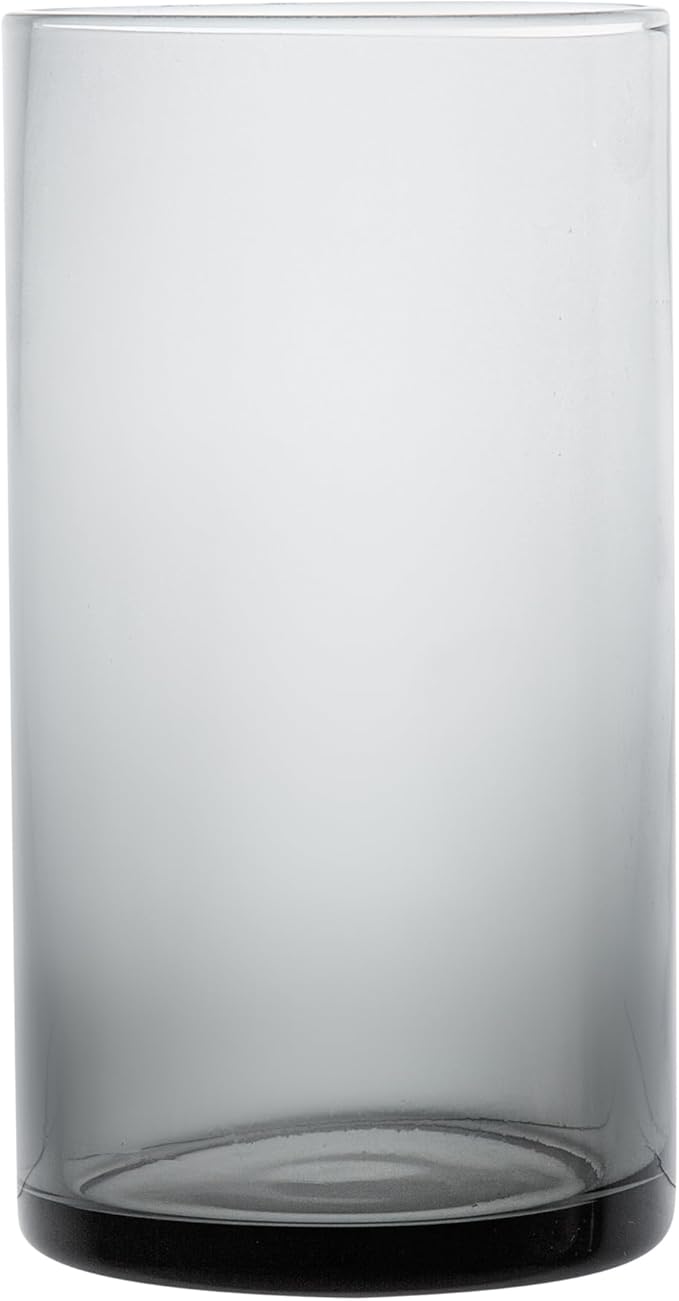 Restaurantware-Vetri 16 Ounce Tall Drinking Glasses, 24 Dishwashable Beverage Glasses - No-Lead, Elegant, Gray Glass Tumblers, Ideal For Water, Juice Beer, Cocktails, Liquor, Iced Tea, And More