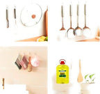 33lbs Adhesive Hooks for Hanging on Wall or Ceiling, Heavy Duty, Clear, Damage Free, Traceless, Stick on Hangers for Kitchen Bathroom, 10pcs