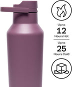 Corkcicle Classic Sport Canteen Insulated Water Bottle - Keeps Beverages Cold 25 Hours - Triple Insulated - Summer Drinkware Gift - Keeps Drinks Ice Cold - Leak-Proof Cap - 20 oz - Mauve