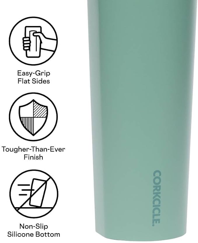 Corkcicle Classic Sport Canteen Insulated Water Bottle - Keeps Beverages Cold 25 Hours - Triple Insulated - Summer Drinkware Gift - Keeps Drinks Ice Cold - Leak-Proof Cap - 20 oz - Thyme