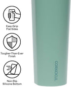 Corkcicle Classic Sport Canteen Insulated Water Bottle - Keeps Beverages Cold 25 Hours - Triple Insulated - Summer Drinkware Gift - Keeps Drinks Ice Cold - Leak-Proof Cap - 20 oz - Thyme