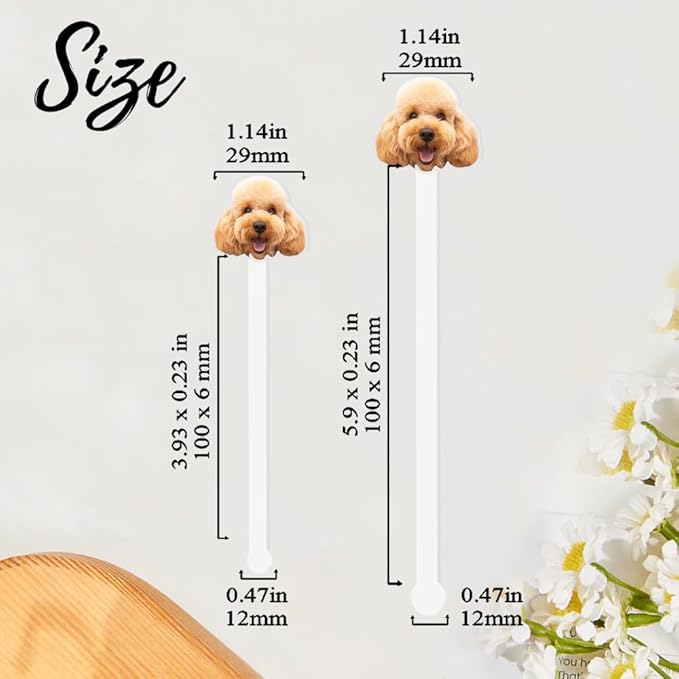 50 Pcs Personalized Drink Stirrers with Photo Face, Custom Face Cutout Party, 50th 60th 70th 80th 90th Birthday Stir Sticks, Decor for Birthday, Retirement, Graduation Parties