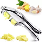 Premium 3-in-1 Garlic Press & Slicer – Heavy-Duty Kitchen Tool, Rust-Proof & Easy to Squeeze! Crush, Slice & Mince Garlic, Ginger and Nuts Effortlessly – Dishwasher Safe & Durable.