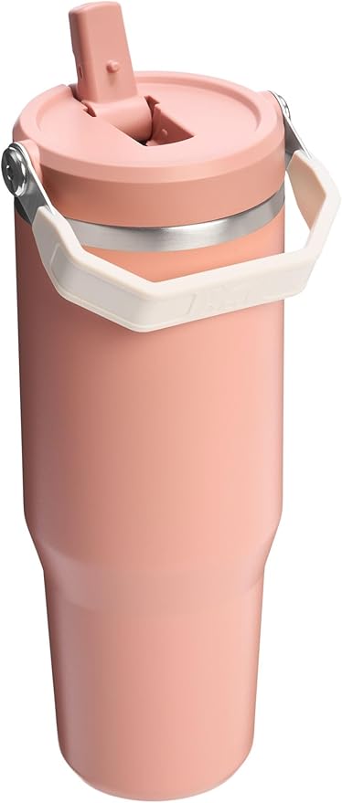 Stanley IceFlow 2.0 Flip Straw Tumbler with Handle 30 oz | Twist On Lid and Flip Up Straw | Leak Resistant Water Bottle | Insulated Stainless Steel | BPA-Free | Exclusive Sienna