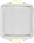 Boxiki Kitchen 8x8 Baking Pan - Non Stick Ceramic Square Cake Pan for Oven - Brownie Pan with Silicon Handle, Durable & Warp Resistant