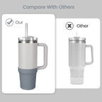 Silicone Boot for Stanley, Cup Bottom Protector Sleeve Accessories for Stanley Quencher H2.0 FlowState Tumbler 40oz / Adventure Quencher Tumbler 40oz (Gray)