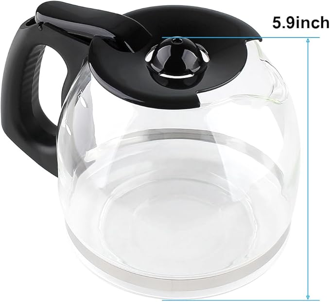 Replacement Parts Universal 12-Cup Glass Carafe, Compatible with Mr. Coffee，Sumbeam，Oster Coffee Makers
