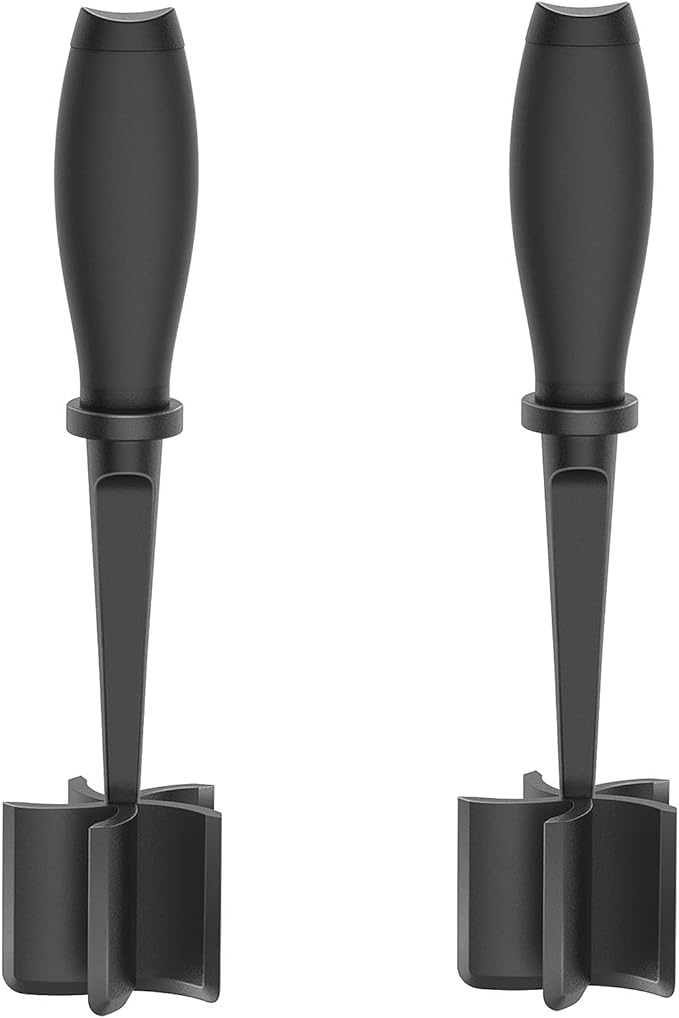 2 Pack Meat Chopper, 5 Curve Blades Ground Beef Masher, Heat Resistant Meat Masher Tool for Hamburger Meat, Ground Beef, Turkey and More, Nylon Hamburger Chopper Utensil Non-scratch Utensils