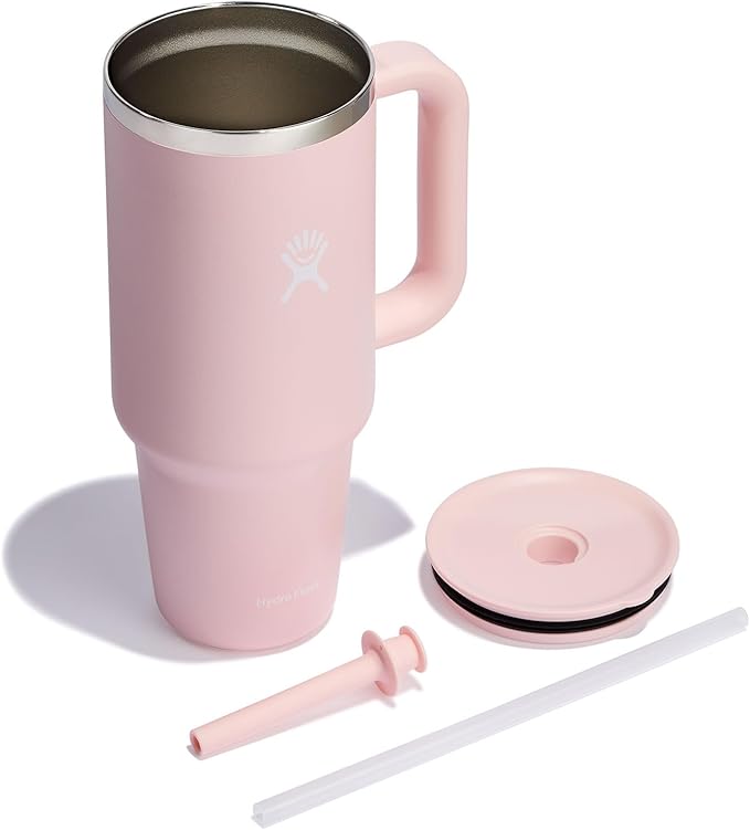 Hydro Flask 40 Oz Travel Tumbler with Handle, Lid and Straw - Insulated Stainless Steel in Trillium