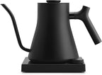 Fellow Stagg EKG Pro Studio Edition Electric Gooseneck Kettle - Pour-Over Coffee, Tea, Quick Heating, Precise Temperature Control, Scheduling, Built-in Brew Timer - Matte Black, 0.9 L