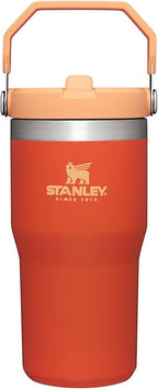 Stanley IceFlow Stainless Steel Tumbler - Vacuum Insulated Water Bottle for Home, Office or Car Reusable Cup with Straw Leak Resistant Flip Cold for 12 Hours or Iced for 2 Days, Tigerlily, 20OZ