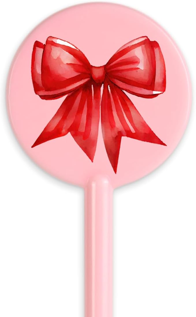 5.5" Custom Light Pink Disc-Top Stirrer – Personalized Drink Stirrers for Baby Showers, Parties, Cocktails, and Events – 50 Pack