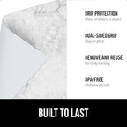 GORILLA GRIP DripGuard Drawer and Shelf Liner for Cabinet, Slip Resistant Non Adhesive Protection for Kitchen, BPA Free Smooth Surface Plastic Liners for Cabinets Bathroom Drawers 17.5x120 Inch Marble