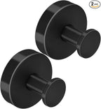 Suction Cup Hooks Shower, 2 Pack Utility Removable Towel Hooks Vacuum Suction Cup Hook,No Drilling, Shower Stainless Steel Suckers for Bathrooms, Kitchens, Glass Windows, Mirrors, Tile