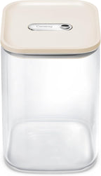 Caraway 4qt Glass Airtight Food Storage Container with Lid – Non-Toxic, BPA-Free Kitchen Storage Container – Stackable, Space-Saving Airtight Container for Dry Goods and More - Cream
