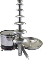 7 Tiers Chocolate Fountain, Stainless Steel Chocolate Waterfall Machine, Hot Cheese Fondue Tower with Automatic temperature control