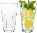MICHLEY Unbreakable Drinking Glasses Set of 2, 12oz Tritan Plastic Highball Glass, Tumbler Glassware for Water Beer Juice