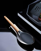 Matte Silver Stainless Steel Spoon Rest, 2-in-1 Stove Top Holder for Ladles, Tongs, Spatula, Pot Lid - Dishwasher Safe (2PC-9.5 Inch)