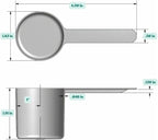 70 mL (2.37 Oz. | 4.73 Tablespoon) Long Handle Scoop for Measuring Coffee, Pet Food, Grains, Protein, Spices and Other Dry Goods (Pack of 100)