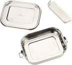 G.a HOMEFAVOR Stainless Steel Bento Lunch Box - Leak-Proof Metal Bento Box, Large Food Container with Lock Clips, Snack Container, Dishwasher Safe, 2 Compartments, 1400 ml/47 oz