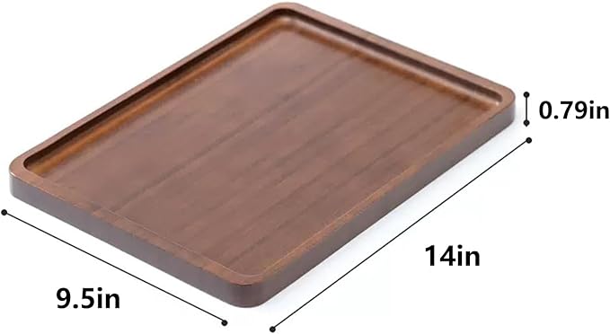 Bamboo Serving Tray,Food Tray for Breakfast,Coffee Table,Dinner & Bar, Decorative Tray for Kitchen, Bedroom (Large)