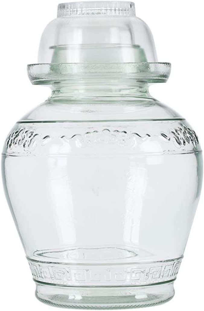 2.5L Pickle Jar Glass Jar with Lid, Wide Mouth Fermentation Jar Canning Jar for Making Pickles, Kimchi, Sauerkraut, Kombucha and Wine Brewing