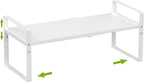 Expandable,Stackable Spice Rack,Seasoning Organizer and Storage,Spices Jar Racks for Cabinet,Countertop, Metal Pantry, Cupboard,Laundry Storages,Heavy Duty(1 Pack/Medium/White)