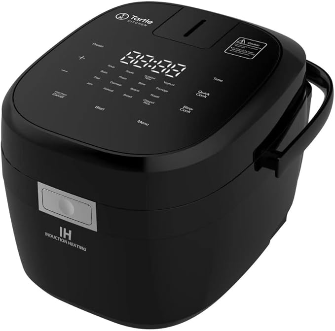 Tartle Kitchen IH103 Pressure Induction Heating Rice Cooker and Warmer, 6 cup - Japan style - IH Technology with Steamer (1.5L)