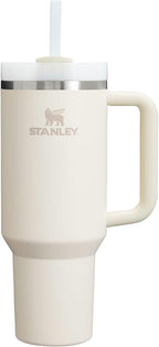 STANLEY Quencher H2.0 Tumbler with Handle and Straw 40 oz | Flowstate 3-Position Lid | Cup Holder Compatible for Travel | Insulated Stainless Steel Cup | BPA-Free | Cream 2.0