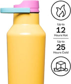 Corkcicle Classic Sport Canteen Insulated Water Bottle - Keeps Beverages Cold 25 Hours - Triple Insulated - Summer Drinkware Gift - Keeps Drinks Ice Cold - Leak-Proof Cap - 20 oz - Toucan Jams