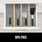 GORILLA GRIP Slip Resistant Drawer and Shelf Liner 2 Pack, Non Adhesive Water Resistant, Easy Clean and Trim, Smooth Surface Liners for Kitchen Cabinet, Shelves, Drawers, Pantry, 12 in x 10 FT, Gray