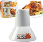 Sittin' Turkey Ceramic Beer Can Roaster & Steamer- Easily Infuse Marinades & BBQ flavors for Juicy, Flavorful Meat- XL Base Perfectly Cooks up to an 18lb Turkey- Xmas Dinner & Holiday Party Essential