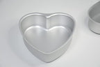 set of 3 Heart-shaped cake pan,6 inch heart-shaped cake tin, aluminum, for weddings, parties, family and other occasions cake (6 x 2 Inch,Set of 3)