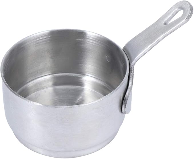 Hemoton Mini Saucepan Butter Milk Cheese Melting Pot Pan Small Heating Pot Cookware with Handle for Home Kitchen Restaurant Size S 9.5x5.3x5cm