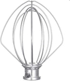 4.8 L Tilt Head 6-Wire Whip(K45WW) Attachment, Compatible with KitchenAid Artisan Tilt-Head Stand Mixer Mixer:K45SS, KSM75, KSM95, KSM150PS, KSM152PS and KSM155GB (K45WW/4.5 Quart)