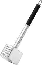 Meat Tenderizer, 304 Stainless Steel Meat Hammer, Heavy Duty Kitchen Meat Mallet,Four-sided Meat Tenderizer Tool, Meat Pounder for Tenderizing Steak, Beef, Chicken, Nut (1.31lb)