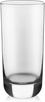 Libbey Polaris Tumbler and Rocks Glass Set, Elegant Drinkware Glasses Set,, Tall Drinking Glasses with Modern Clean Lines, Dishwasher Safe Drinking Glasses Set of 16